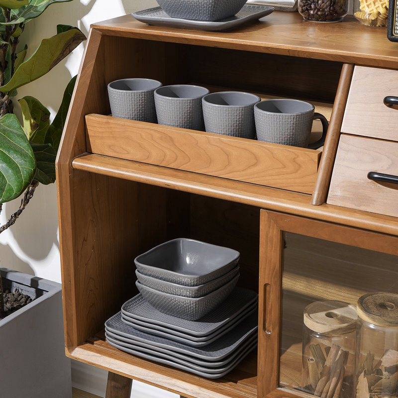 Stone Lain Olivia 16-Piece Dinnerware Set Stoneware, Gray