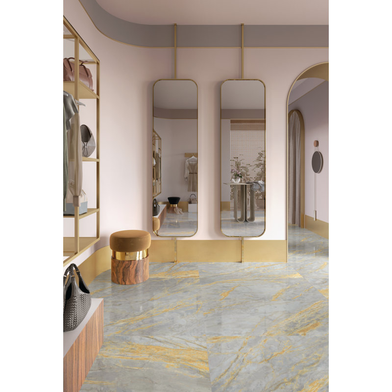 Grigio Etrusco 24" x 48" Porcelain Marble Look Wall & Floor Tile