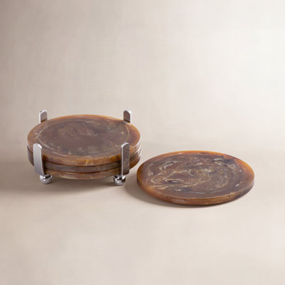 Gomez 4-Piece Set Coasters on Stand