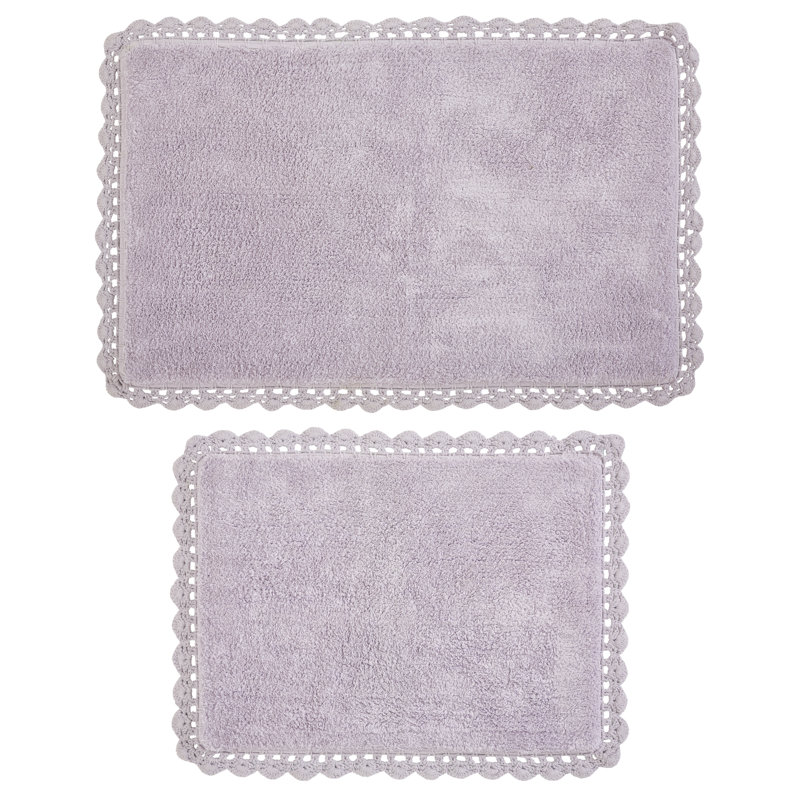 Fromma Cotton Blend Bath Rug, Lavender