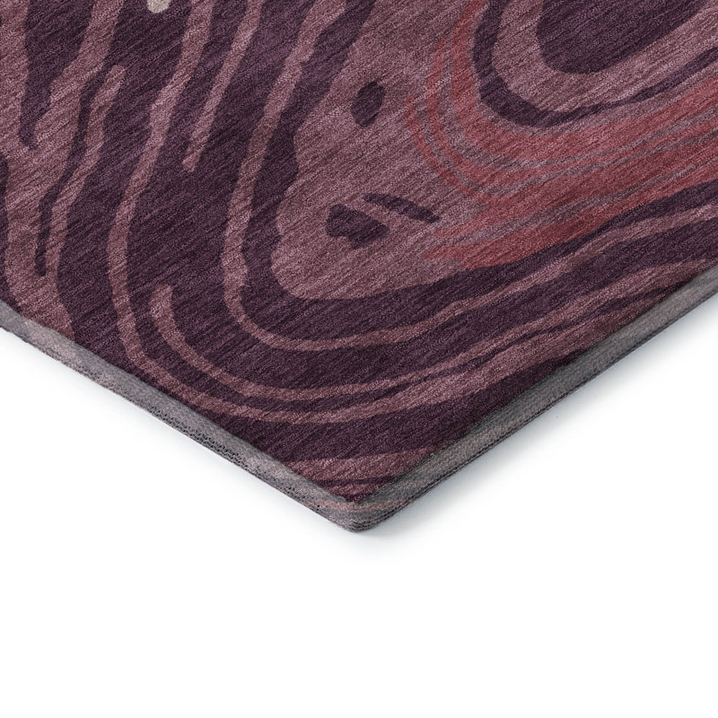 Premium Machine Washable Cossette AMF1051 Swirls Rug, Rectangulaire 8 pi x 10 pi