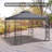 Outsunny 9.8' X 9.8' Gazebo Replacement Canopy, 2-Tier Top UV Cover For 9.84' X 9.84' Outdoor Gazebo, Dark Gray (TOP ONLY)