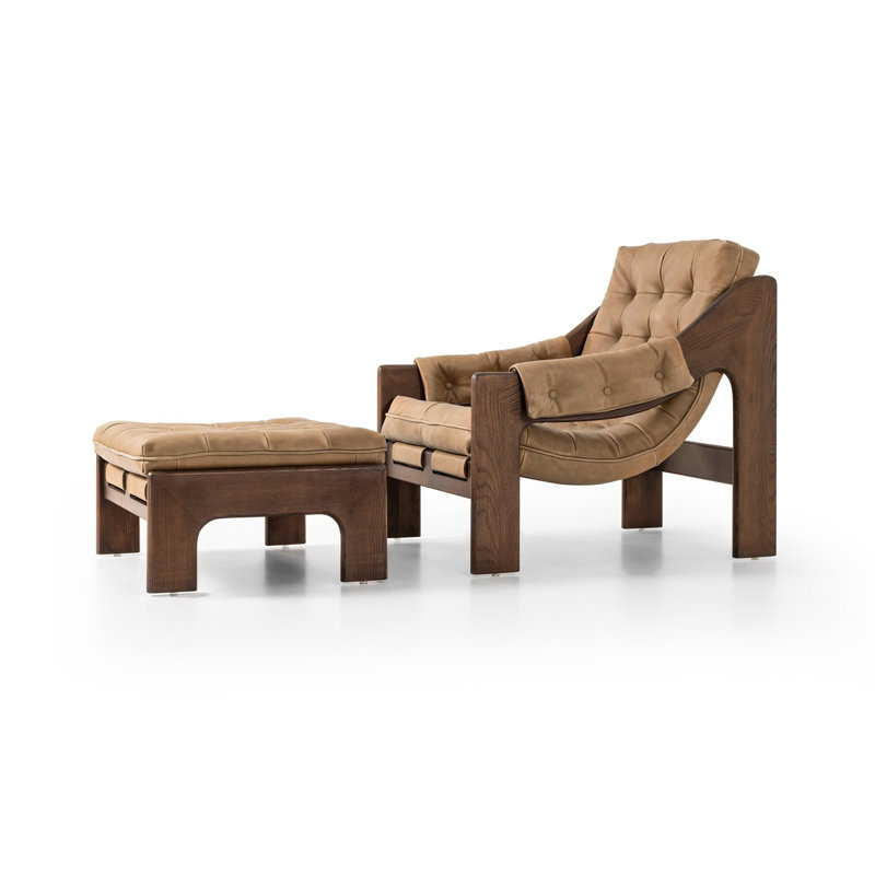 Halston Chair with Ottoman, Palermo Drift