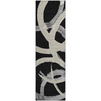Premium Machine Washable Mayfield AMF1022 Circles Rug