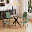 Ensemble de table de salle à manger 36 po avec chaises en velours-1810328238-1795274775-1810328227