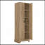 Armoire de rangement avec deux portes pour salle de bain, bureau, tablette réglable, panneau de fibres à densité moyenne, brun-1051279043