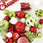 Ensemble de 70 ornements de Noël incassables - boules rouges et dorées, décorations suspendues Merry Christmas