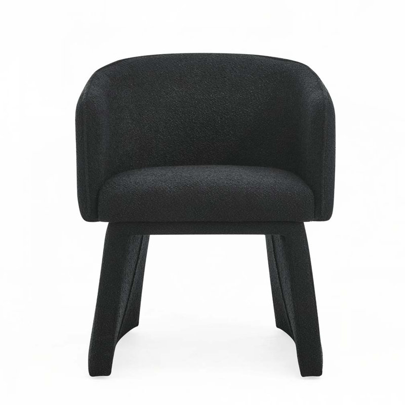 Tallu Upholstered Accent Chair, Black Fabric