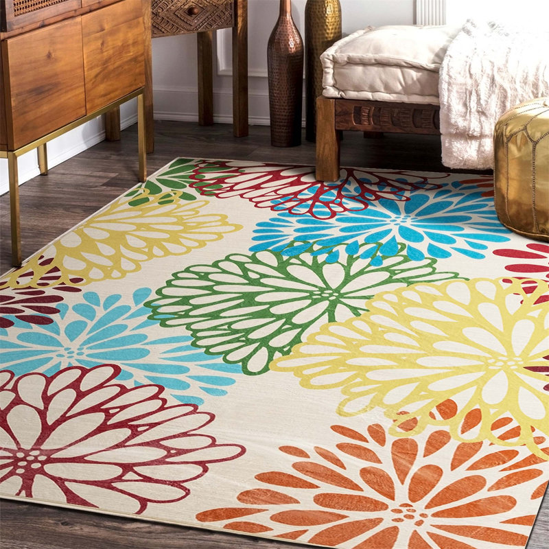Tapis rectangulaire avec envers antidérapant Joeanne, Rectangle 4 pi x 6 pi