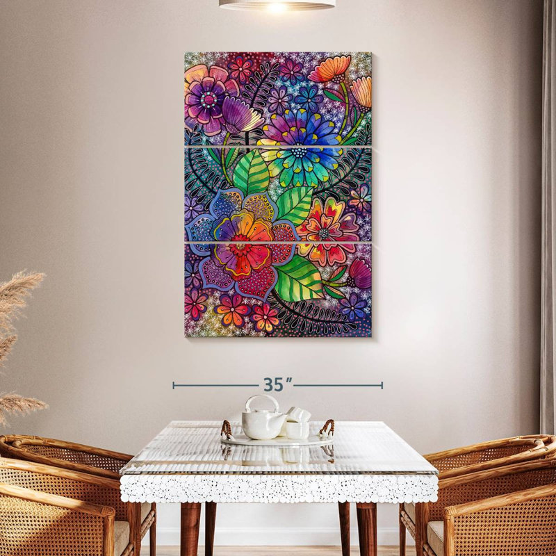 Harnek Bohemian Blooms II, 50'' H x 32'' W