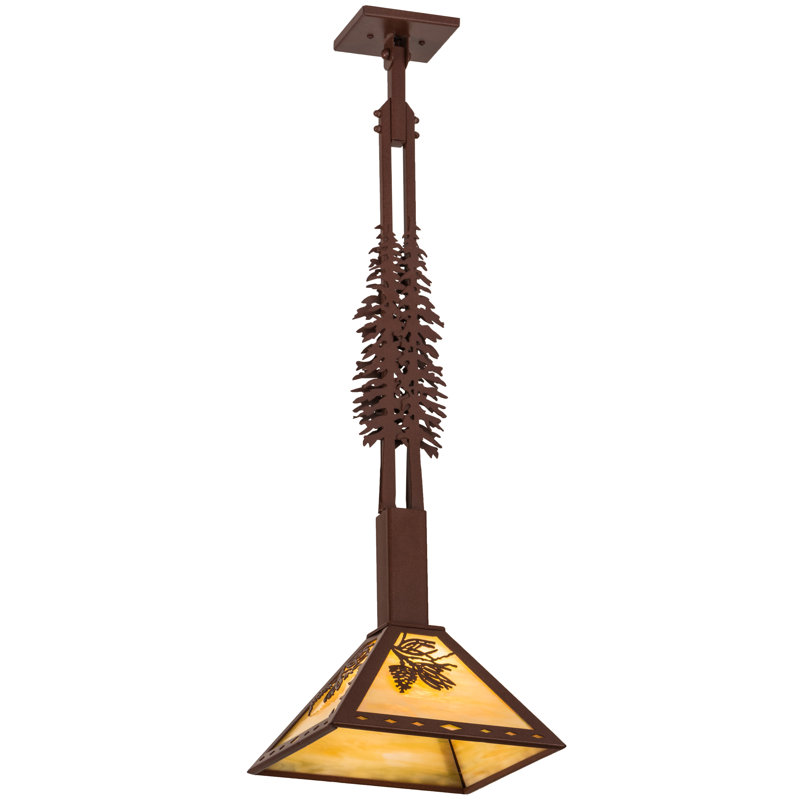 Rustic Lodge 1 - Light Pendant, Rust