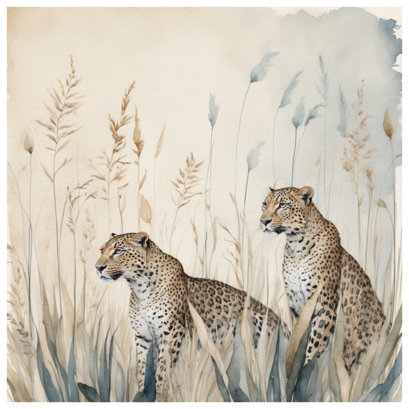 Cheetahs In Tall Grass Bath Mat, 34in W x 21in L