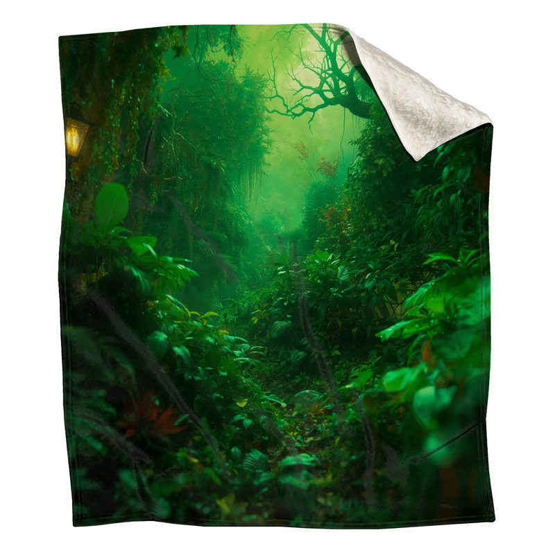 Couvertures Lush Green Jungle, 60in W x 80in H