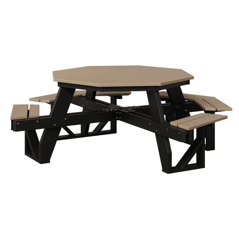 Ada Outdoor Conversation Set, Weatherwood Top/Black Base