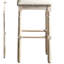 Tan Upholstered Stool , - Solid Wood Frame Stable Counter Height Fill Material Fine-grained