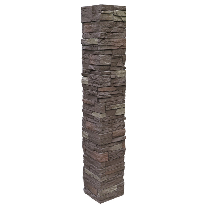 Couvre-poteau H 47 po x l 8 po Country, Brun himalayen