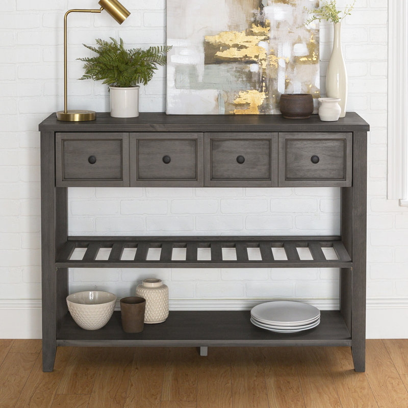 Desirae 48" Wide 2-Drawer Sideboard, Gray