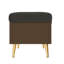 Banc multifonctionnel moderne gris avec pieds en métal doré et design pour le salon de style américain-131300868