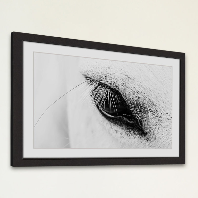 « trusting eye »-cadre photo, impression sur papier, Cadre noir, H 20 po x l 30 po x P 1,5 po