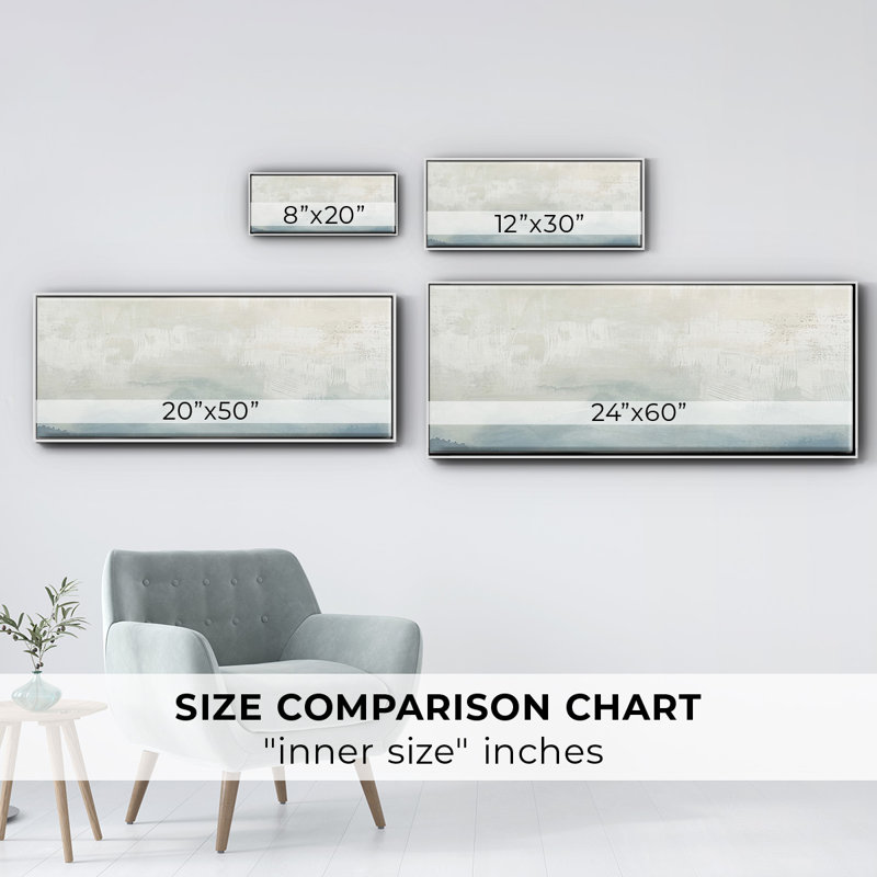 Tone Scape IV- Framed Canvas, 20" H x 50" W