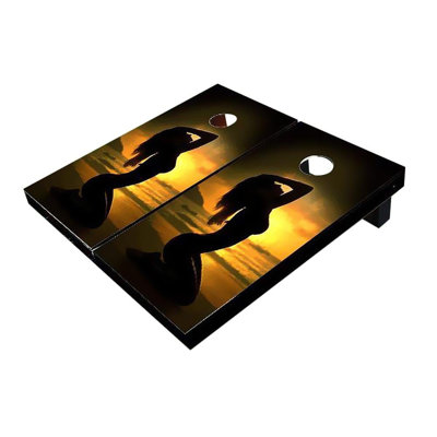 All American Tailgate Solid Wood Cornhole Set