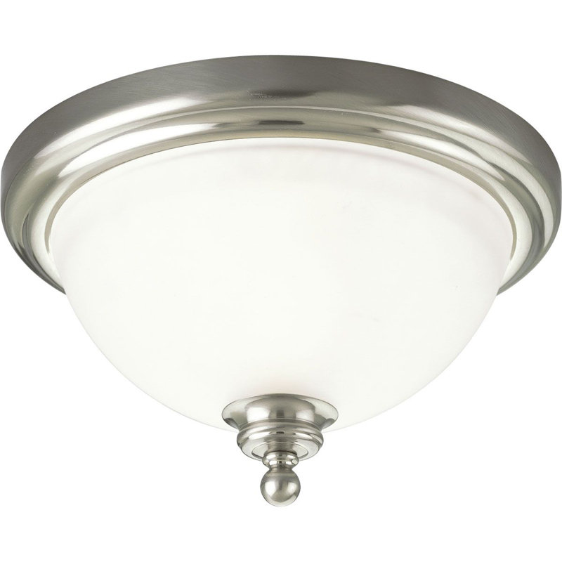 Plafonnier encastré 12" 1 lumière Vangorder, Nickel brossé