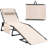 Serik 73.5" L Metal and Sling Folding Outdoor Chaise Lounge-702019143