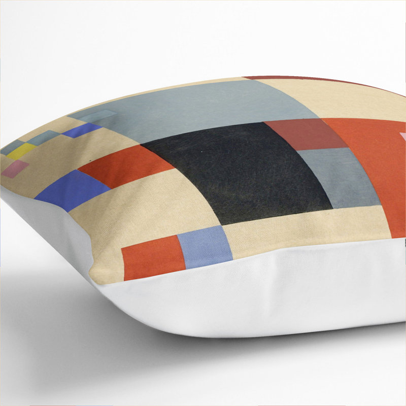 Composition Vol.1 Square Throw Cushion, White, 55cm H x 55cm W x 20cm D