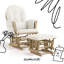 Fauteuil oscillant avec repose-pieds Hoop-1724015309