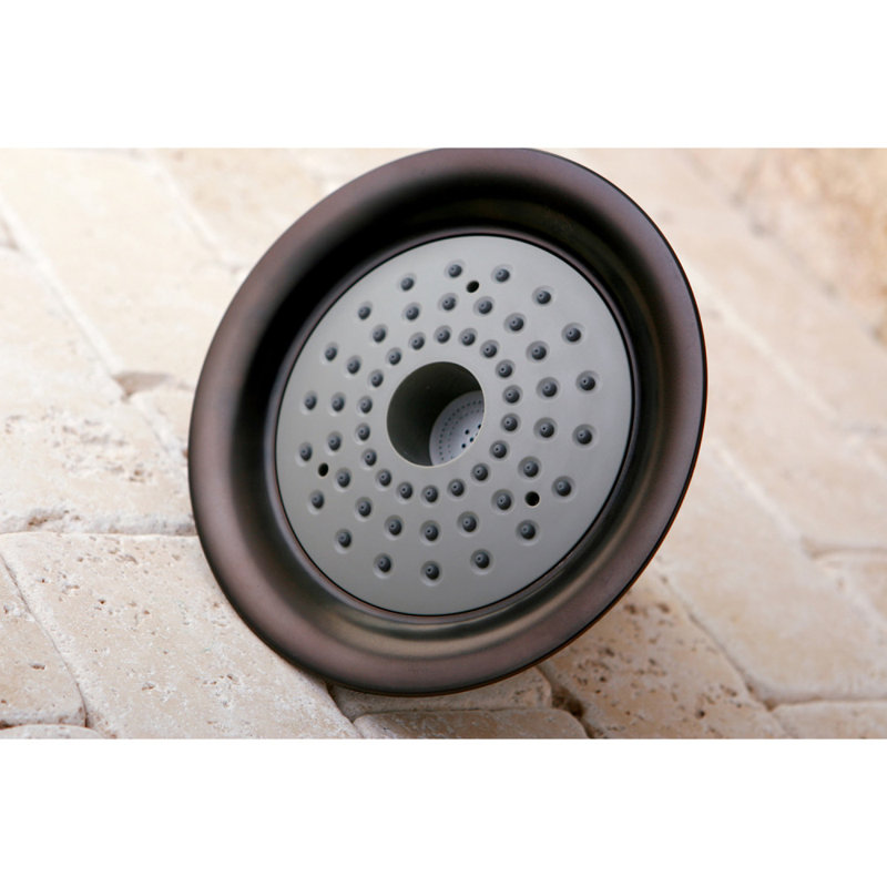 Pomme de douche ronde en ABS 2 fonctions Kingston, Bronze huilé