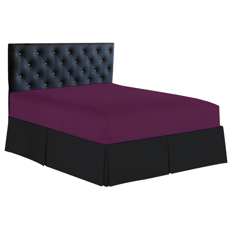 Drap-housse en microfibre 1500 fils, Violet, Grand lit