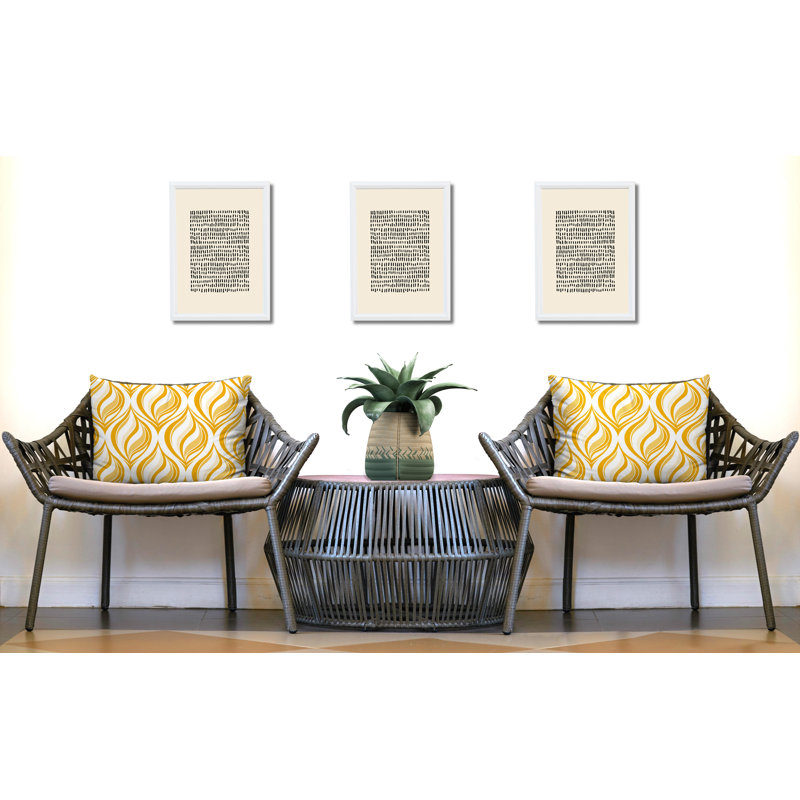 Outdoor Reversible Throw Pillow, Yellow