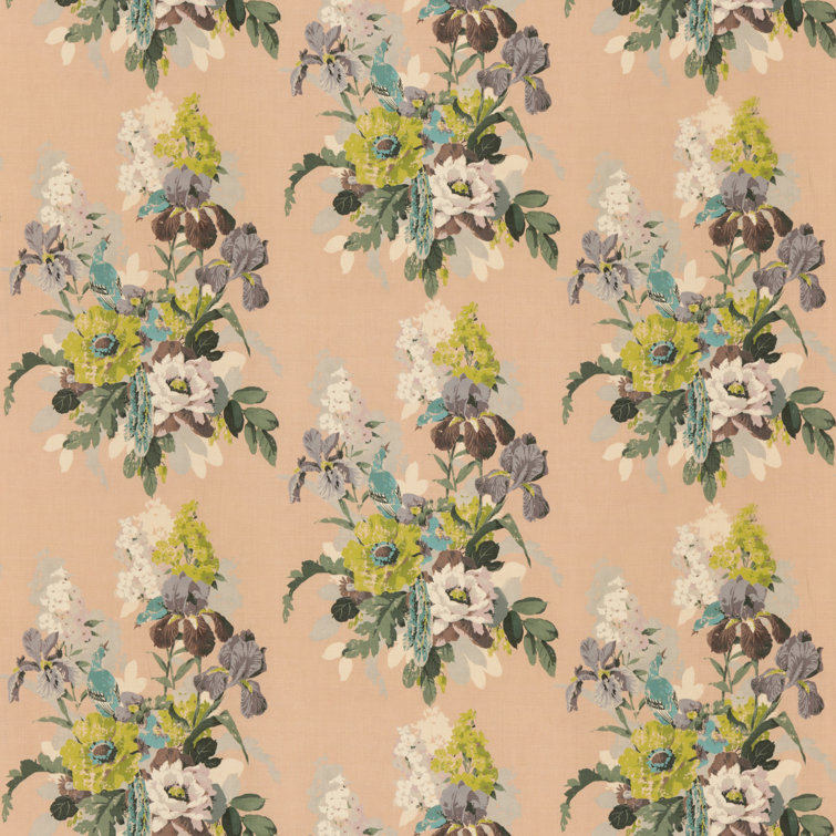 Bird and Iris 100% Linen Performance Fabric