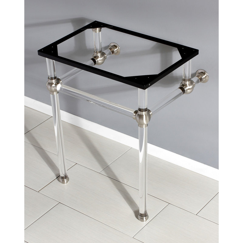 Kingston Brass Templeton Acrylic Console Sink Legs, Brushed Nickel