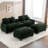 111" Sectional In With Double Cushion, Two Removable , Ports, Cup Holders And Storage For Living Room Contentment Space-785352509