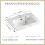 Meuble-lavabo mural simple avec comptoir intégré en céramique blanche-792131634