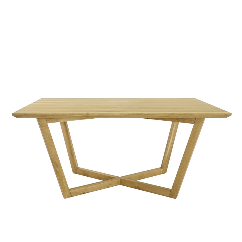 Yorkana Oak Rectangular Dining Table with Wood Base, 75cm H x 180cm L x 90cm W, Natural Oil