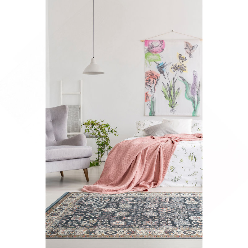 Transitional, Oriental, Cut Pile Rectangle Area Rug