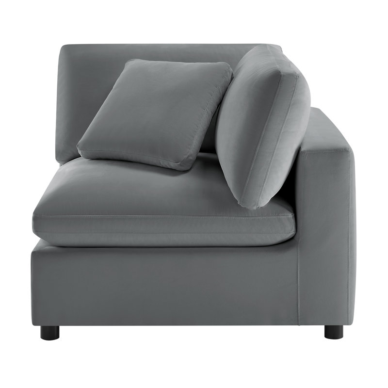 Chaise de coin Jazzmyne, Polyester gris anthracite