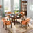 LUMERA Collection Tufted Arm Dining Chair Orange-667664906-608087497