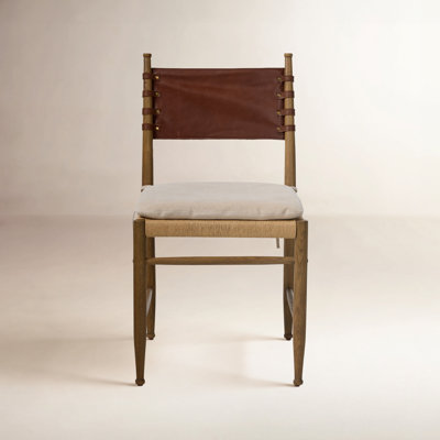 Brielle 21.52'' H Linen Upholstered Oak Side Chair