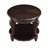 Solid Wood Round End Table with Shelf-1518809808