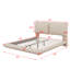 Grand lit plateforme tapissier avec port USB et prise-1030143383