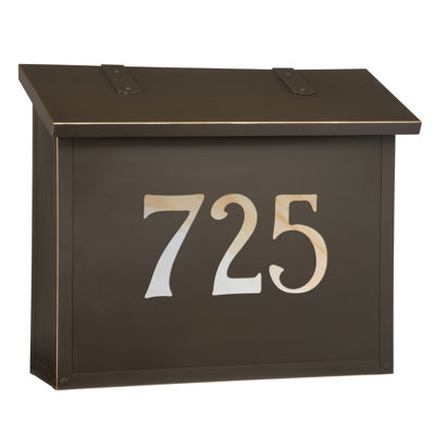 Classic Brass Wall Mounted Mailbox