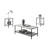 Rustic Style 3Pc Table Set-363934337
