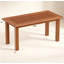 Rectangulaire à lattes - 35,5 x 18 x 17 po - Bois franc - 1 pièce - Table basse d'extérieur - Brun rustique - Plateau à lattes robuste