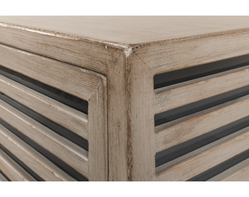 St. Nevis 92'' W Solid Wood Sideboard, Gray