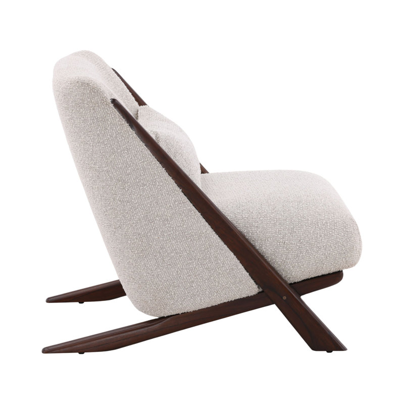 Wesson Boucle Fabric Occasional Chair, Cream