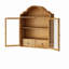 Armoire murale en bois massif 30,12 po avec plateau ondulé élégant, rétro rustique vieilli pour la salle à manger, la cuisine et le salon-1273266726