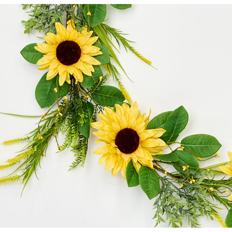 Guirlande 5 'tournesol et feuilles